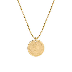 Simple Fashion French Coin Queen Necklace For Women