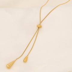 Women's Light Luxury Water Drop Tassel Necklace Earrings